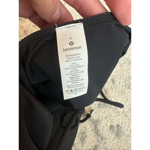 Lululemon Pool Play Full Bum One-Piece Black Size 8 - Picture 7 of 8